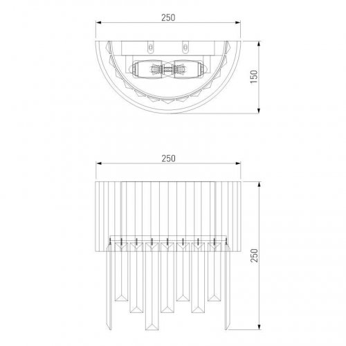 Настенный светильник Eurosvet Amantea 10122/2 хром/прозрачный хрусталь Strotskis Настенный светильник Eurosvet Amantea 10122/2 хром/прозрачный хрусталь Strotskis