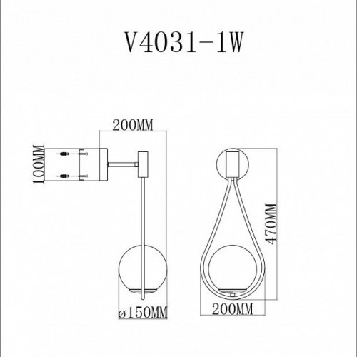 Бра Moderli Bestia V4031-1W