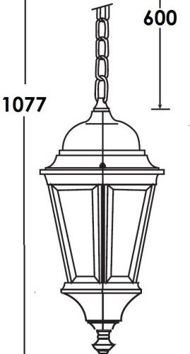Уличный светильник подвесной Oasis Light ASTORIA 2 91405L cover Gb