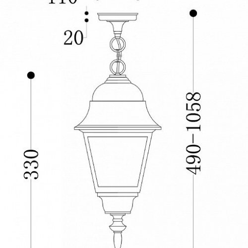 Уличный подвесной светильник Maytoni Abbey Road O003PL-01B