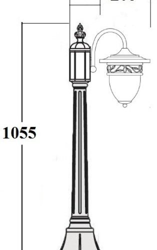 Наземный фонарь Oasis Light KRAKOV 1 L 87207L/18/PartA Gb