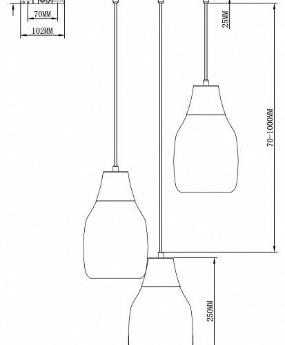 Подвесной светильник Adalina V11845-3P Подвесной светильник Adalina V11845-3P