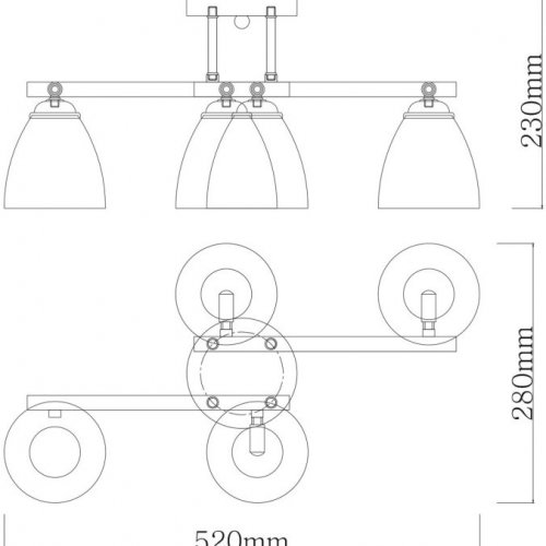 Потолочная люстра MW-Light Тетро 673017304