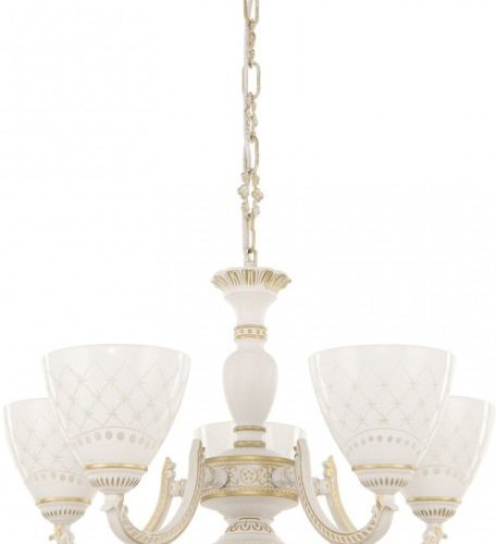 Подвесная люстра AM343837 343837/5 WT+G Подвесная люстра AM343837 343837/5 WT+G