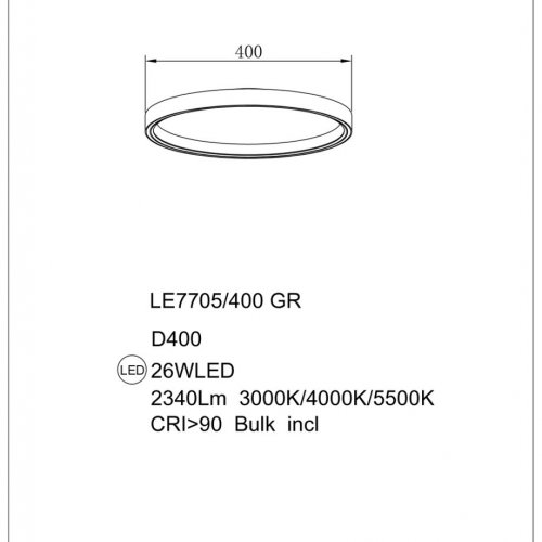 Потолочный светильник Eclipse LE7705/400 Black Chrome