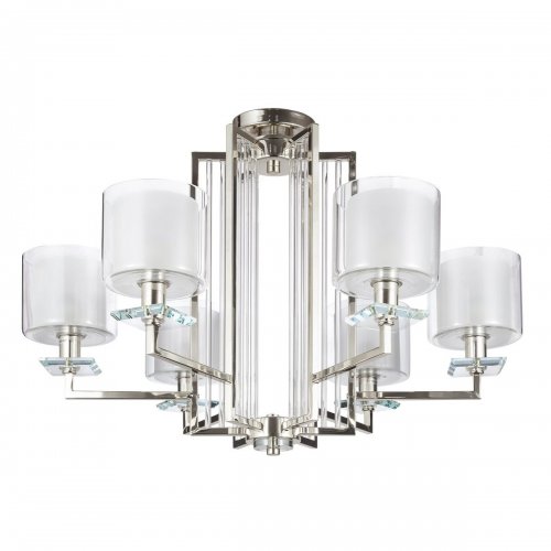 Подвесная люстра Crystal Lux Nicolas SP-PL6 Nickel/White Подвесная люстра Crystal Lux Nicolas SP-PL6 Nickel/White