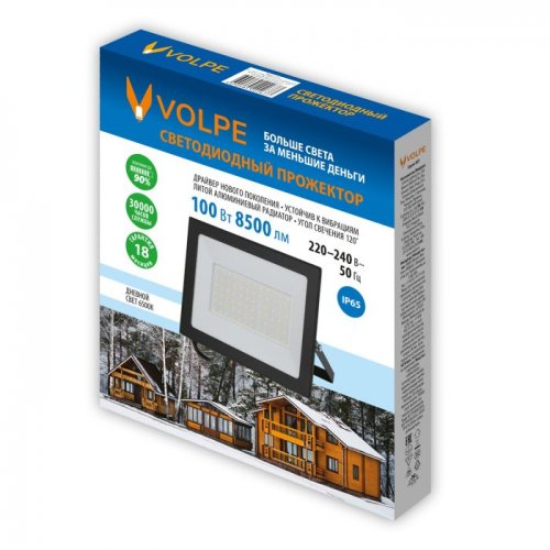 Прожектор уличный  ULF-Q519 100W/6500K IP65 220-240V BLACK