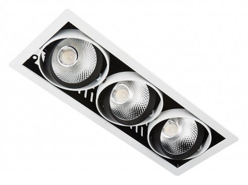 Встраиваемый светодиодный светильник Ambrella light Cardano T813 BK/CH 3*12W 4200K