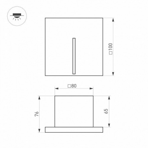 Встраиваемый светильник Arlight LT-TIE 051050