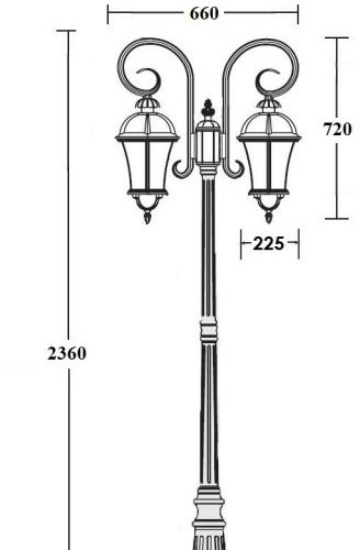 Наземный фонарь ROMA L 95209LA/18 Gw