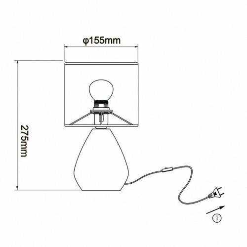 Интерьерная настольная лампа Escada Provo 10168/L Grey