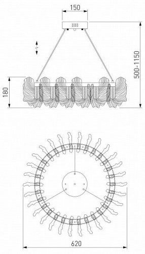 Подвесной светильник Bogate's Farfalla 90374/1 Подвесной светильник Bogate's Farfalla 90374/1