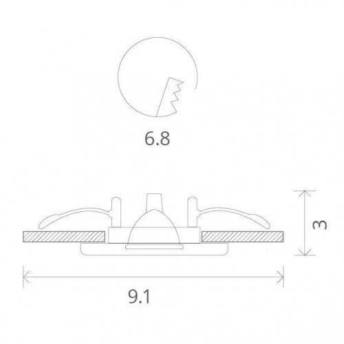 Точечный встраиваемый светильник Arte Lamp Aqua A2024PL-1CC