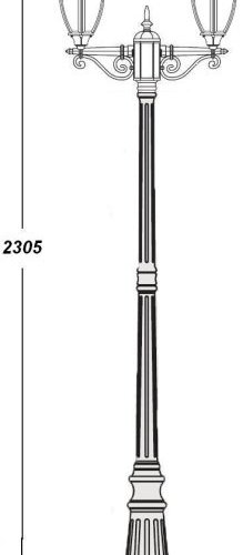 Наземный фонарь Oasis Light COVENTRY 91509A Bl