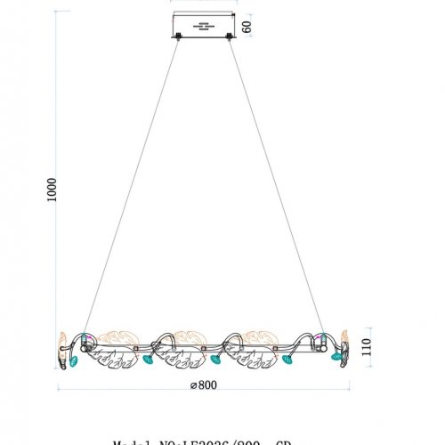 Подвесная люстра Ilana LE3036/800 CH