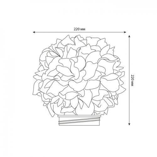 Интерьерная настольная лампа  ULW-R07 T/3000K/150C/A Гортензия Белый/Ваниль