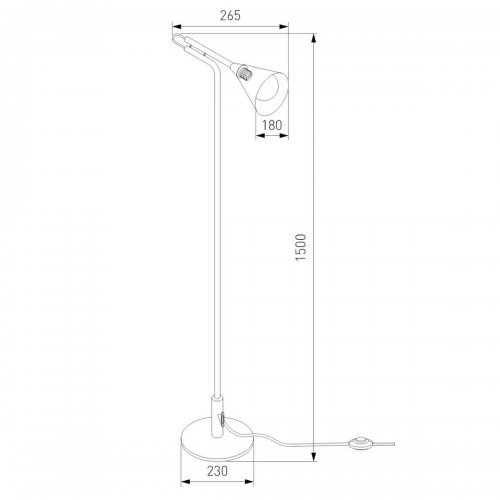Торшер Eurosvet Enigma 01187/1 черный