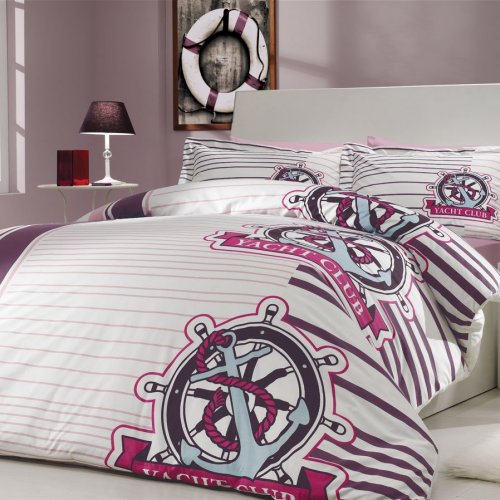 Полутороспальное постельное белье «SARANDA», поплин, лиловый