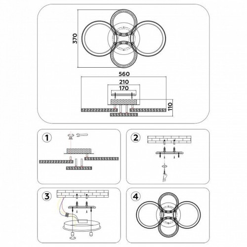 Потолочная люстра Ambrella light Original FA9524
