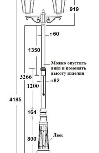 Наземный фонарь ALBORG L 79710LA/A2 02C Bl