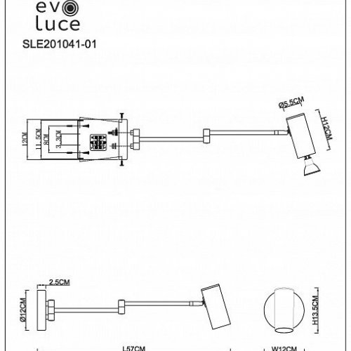 Бра EVOLUCE Zoom SLE201041-01