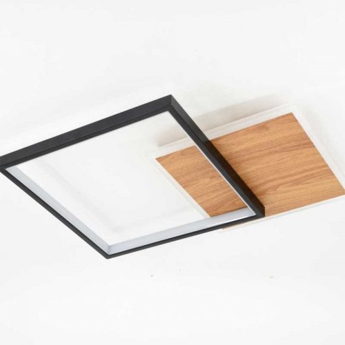 Светильник потолочный светодиодный ЭРА Модерн Ferre CLL-1-60-RC BK+Wood с ДУ 3K-6,5К черный-дерево Б0069758