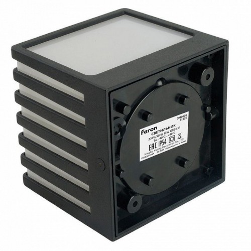 Светильник садово-парковый Feron DH0605, на стену, GX53 230V, черный 51335