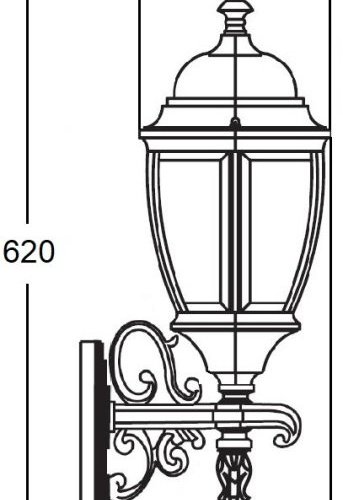 Настенный фонарь уличный Oasis Light ARSENAL L 91201L 08 Bl