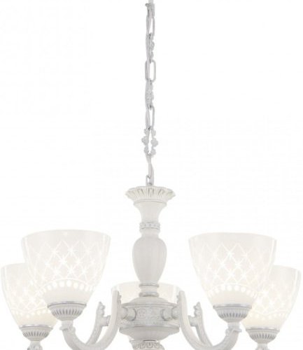 Подвесная люстра AM343837 343837/5 WT+SL Подвесная люстра AM343837 343837/5 WT+SL