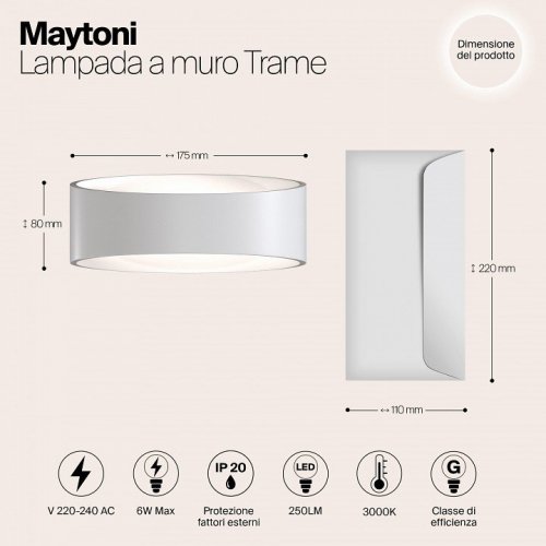 Настенный светодиодный светильник Maytoni Trame C806WL-L5W