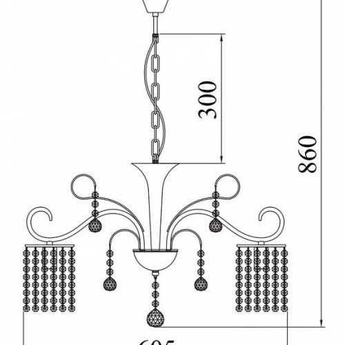 Подвесная люстра Freya Leona FR1127-PL-05-G