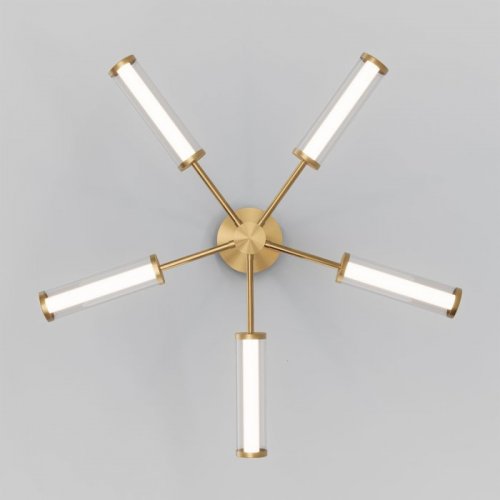 Потолочная люстра Eurosvet Stark 50386/5 LED латунь Потолочная люстра Eurosvet Stark 50386/5 LED латунь