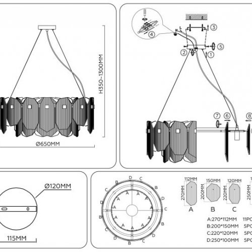 Подвесная люстра High Light LH31253 Подвесная люстра High Light LH31253