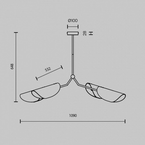 Потолочная люстра Maytoni Organic MOD225PL-04B