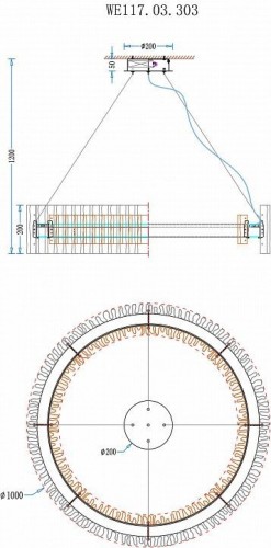 Подвесная люстра Wertmark Patricia WE117.03.303