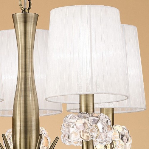 Подвесная люстра Mantra Loewe Antique Brass 4732 Подвесная люстра Mantra Loewe Antique Brass 4732