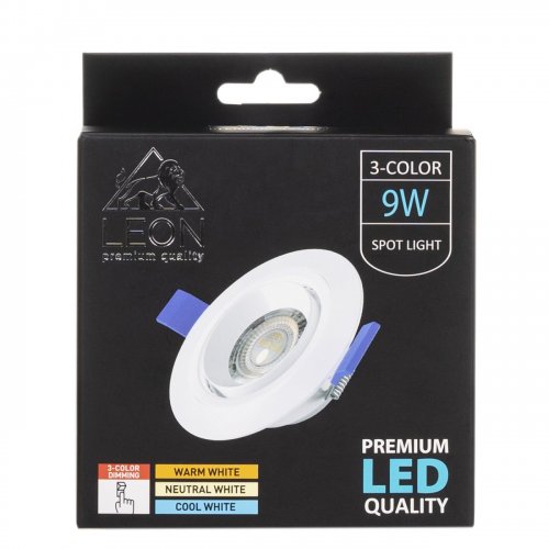 Точечный светильник LEON LE-SPR-9W 3000K & 4000К & 6500K Точечный светильник LEON LE-SPR-9W 3000K & 4000К & 6500K