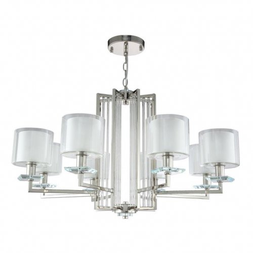 Подвесная люстра Crystal Lux Nicolas SP-PL8 Nickel/White
