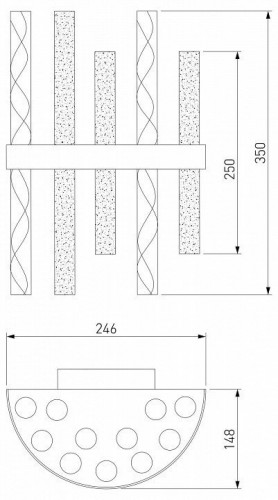 Настенный светильник Bogates Hollis 368/2