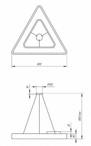 Подвесной светодиодный светильник Geometria ЭРА Delta SPO-154-W-40K-042 42Вт 4000К белый Б0050580