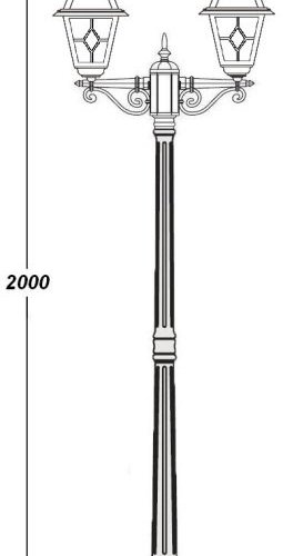 Наземный фонарь FARO lead GLASS 91108A lgG Bl