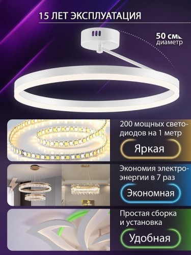 Потолочная люстра Natali Kovaltseva Finam LED LAMPS 81121/1C