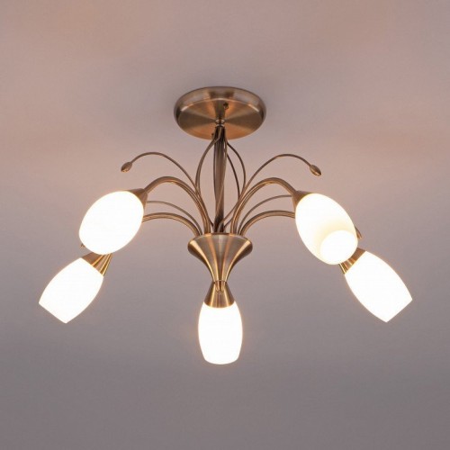 Потолочная люстра Eurosvet Ginevra 30280/5 античная бронза Потолочная люстра Eurosvet Ginevra 30280/5 античная бронза
