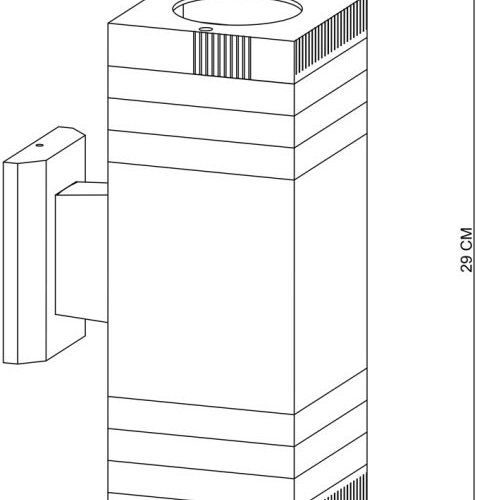 Настенный светильник уличный Arte Lamp Hadar A4421AL-2BK