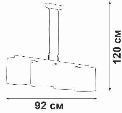 Подвесной светильник Vitaluce V2882-1/4S