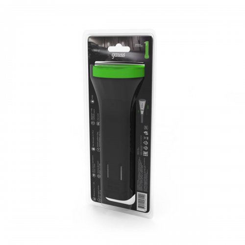 Ручной светодиодный фонарь Gauss аккумуляторный 157х58 100 лм GF102 Ручной светодиодный фонарь Gauss аккумуляторный 157х58 100 лм GF102