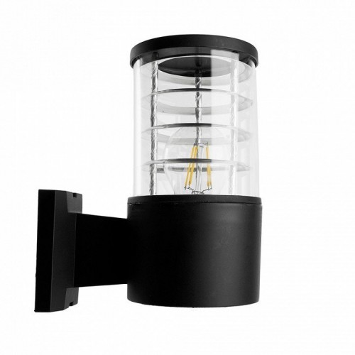 Светильник садово-парковый Feron.ONE DH0801-P, на стену вверх, E27 230V, черный пластик