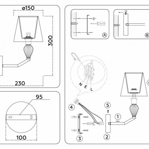 Бра Ambrella Light High Light Ceramo Classic LH75065