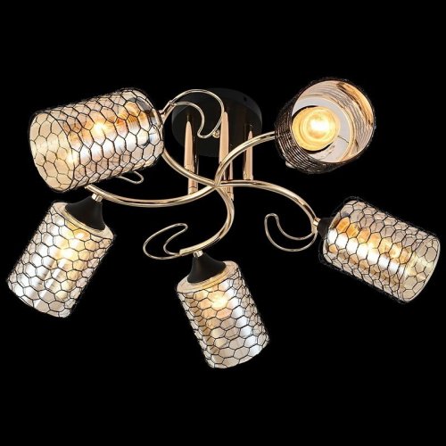 Потолочная люстра Reluce 01309-0.3-05 BK+FGD Потолочная люстра Reluce 01309-0.3-05 BK+FGD