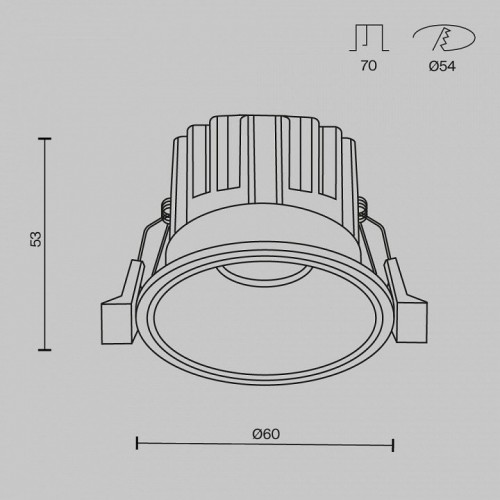 Точечный светильник Maytoni Round DL058-7W2.7K-W
